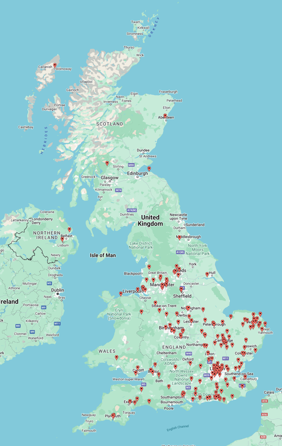 Map of RHITE members